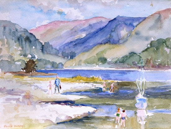 Landscape and Lake with Figures